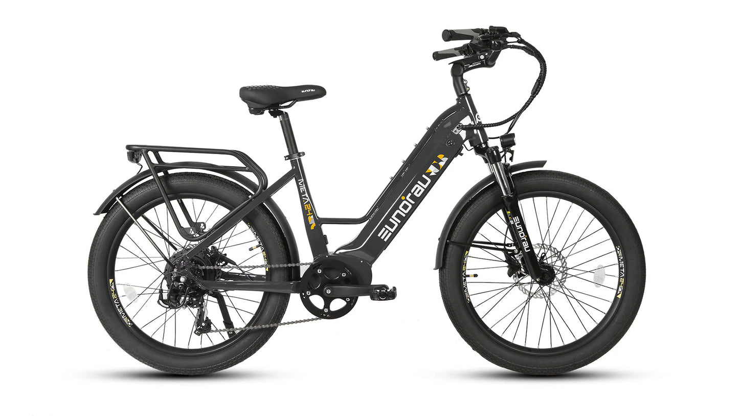 EUNORAU META 24-ST 2.0 Electric Bike – 500W Step-Thru City Commuter eBike