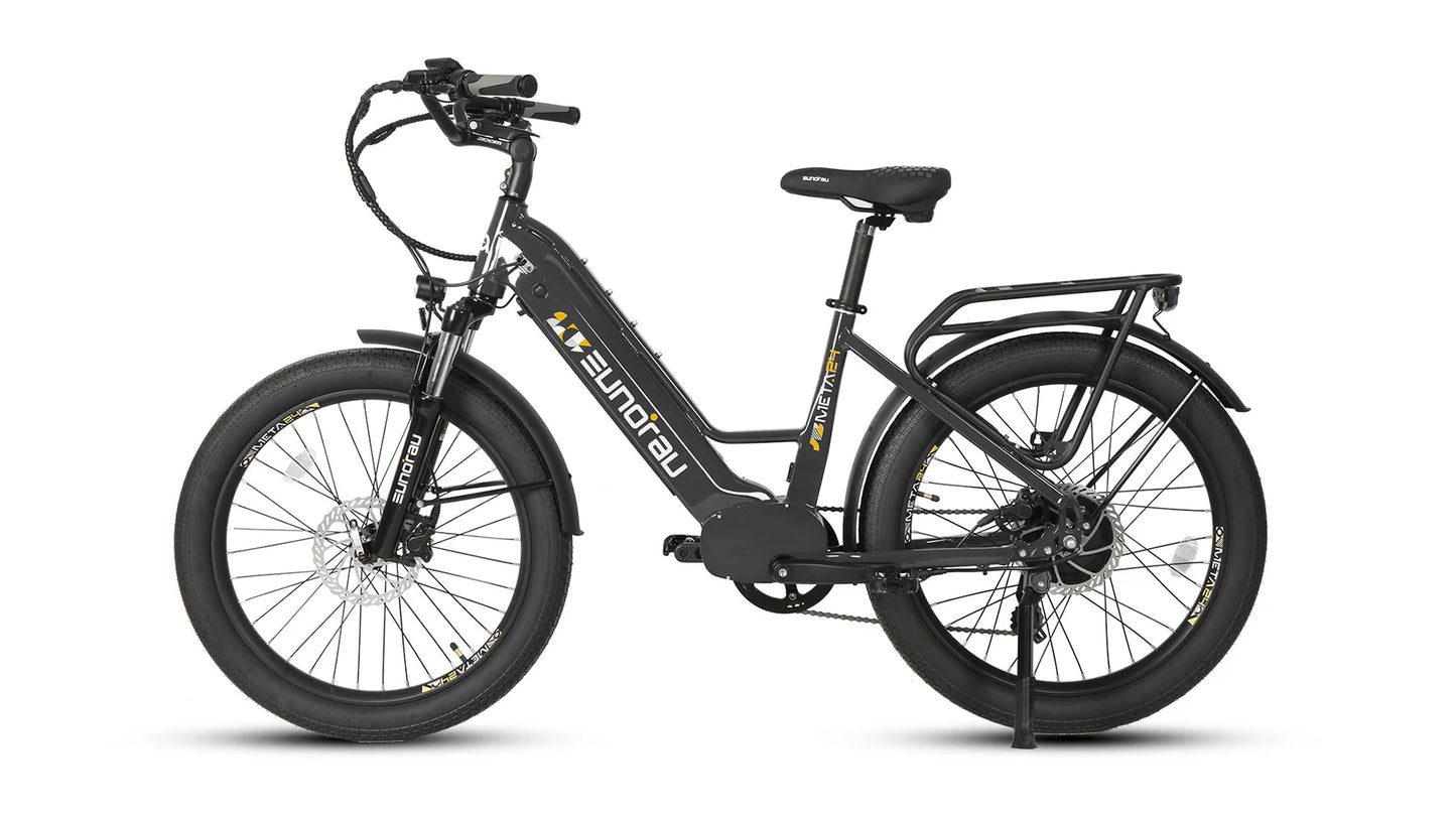 EUNORAU META 24-ST 2.0 Electric Bike – 500W Step-Thru City Commuter eBike