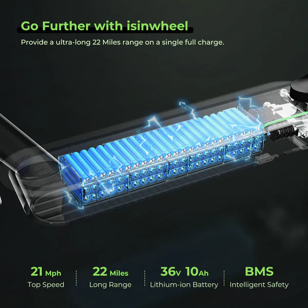 isinwheel S9Max 500W Upgraded Electric Scooter