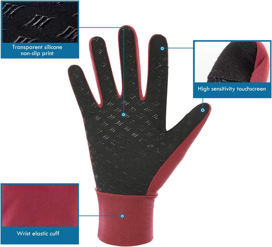 Cycling Gloves for Men Winter Full Finger Thermal Cycle Gloves Touch Screen
