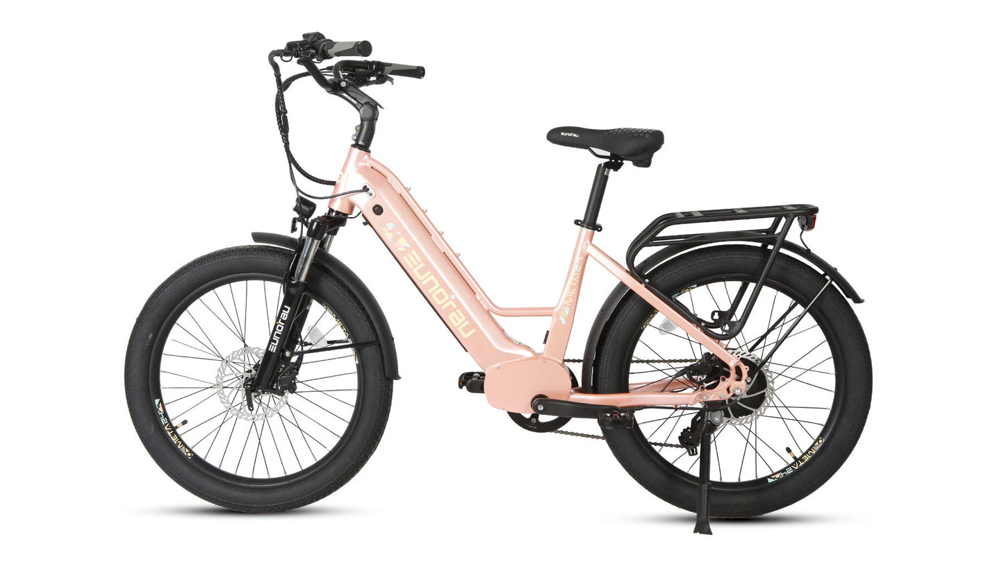 EUNORAU META 24-ST 2.0 Electric Bike – 500W Step-Thru City Commuter eBike