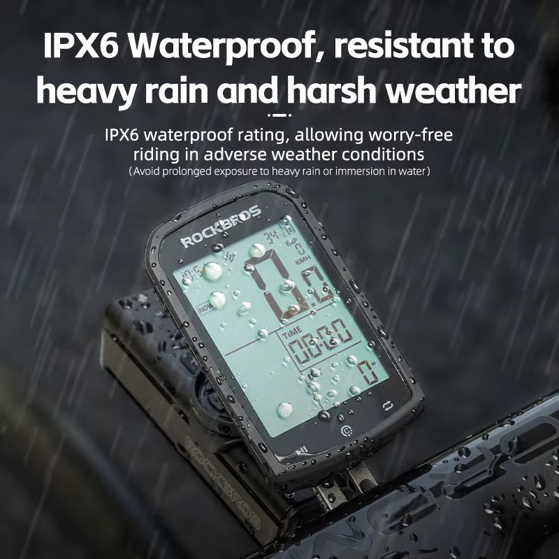 GPS Bike Computer 5.0 ANT+ Bluetooth IPX6 Waterproof Wireless Speedometer Odometer Bicycle Stopwatch Bike Accessories