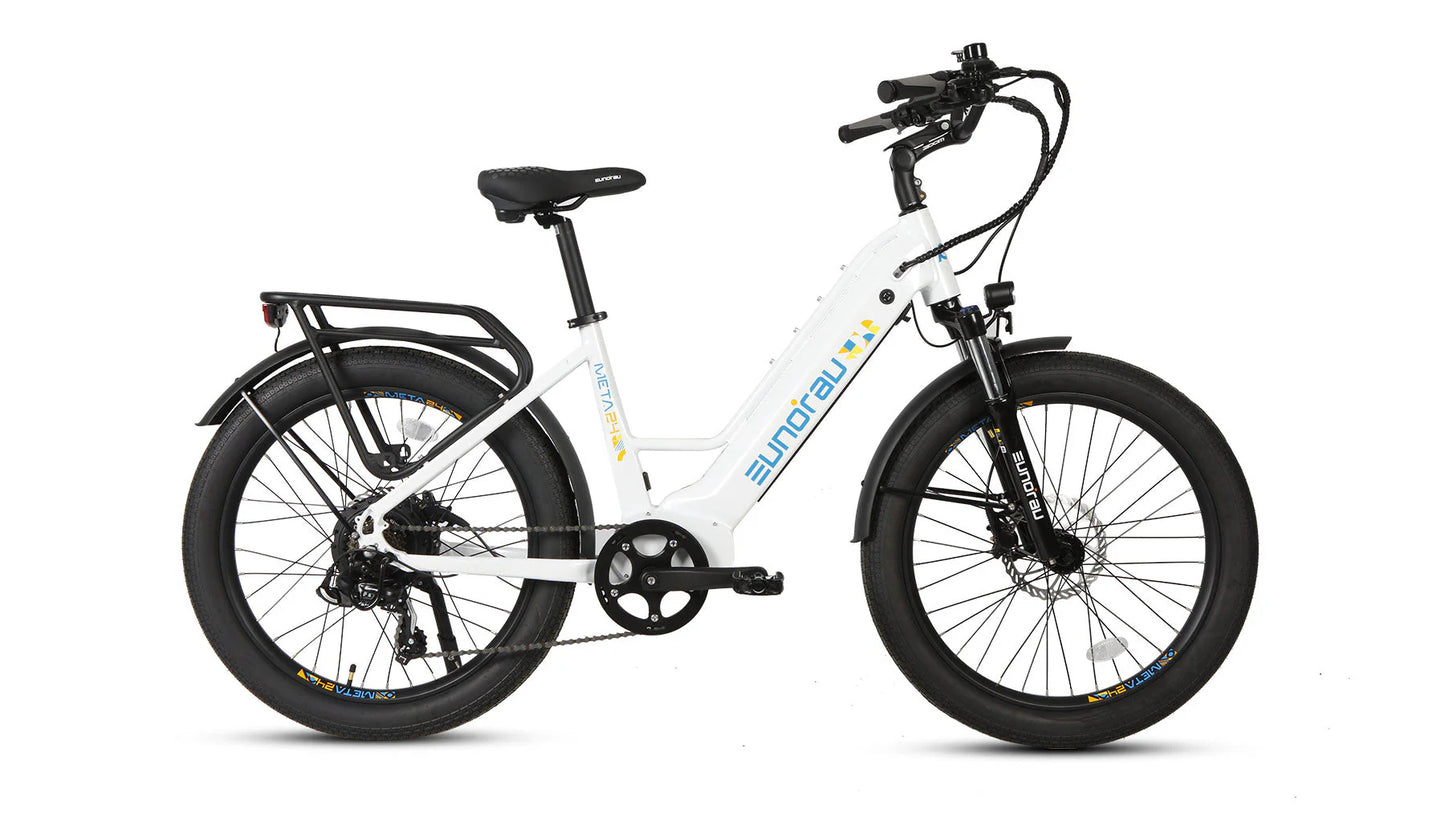 EUNORAU META 24-ST 2.0 Electric Bike – 500W Step-Thru City Commuter eBike