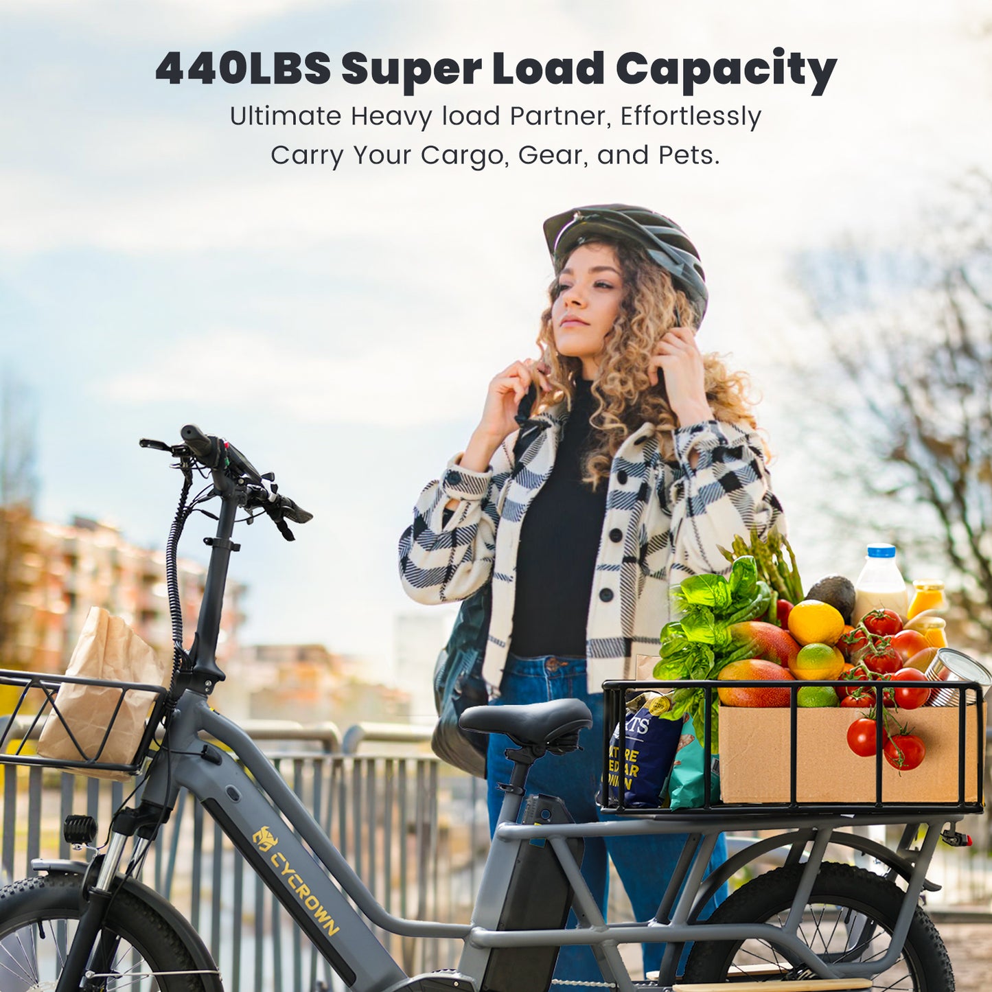 Cycrown Wagen Dual Battery Longtail Cargo Ebike