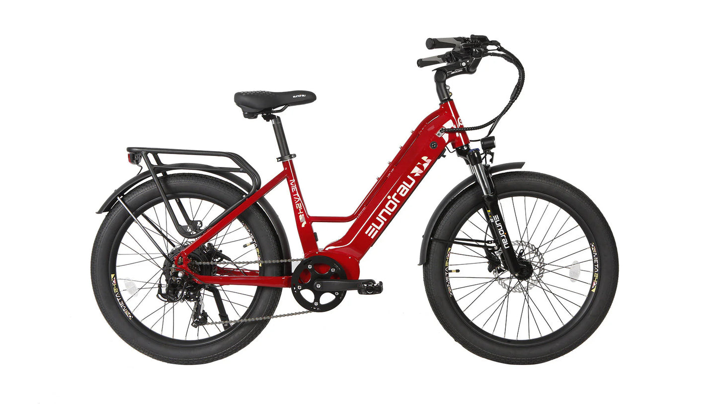 EUNORAU META 24-ST 2.0 Electric Bike – 500W Step-Thru City Commuter eBike