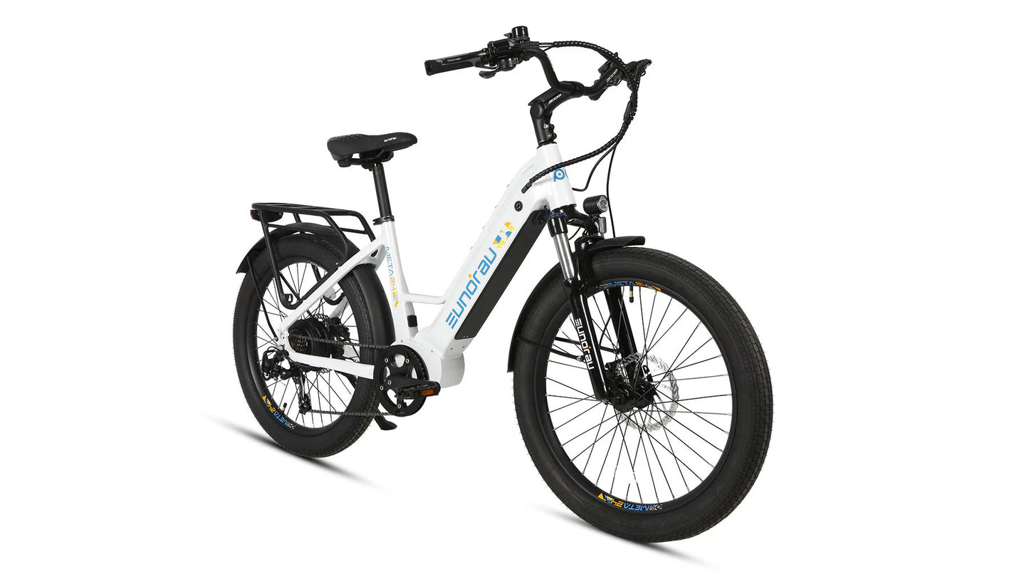 EUNORAU META 24-ST 2.0 Electric Bike – 500W Step-Thru City Commuter eBike