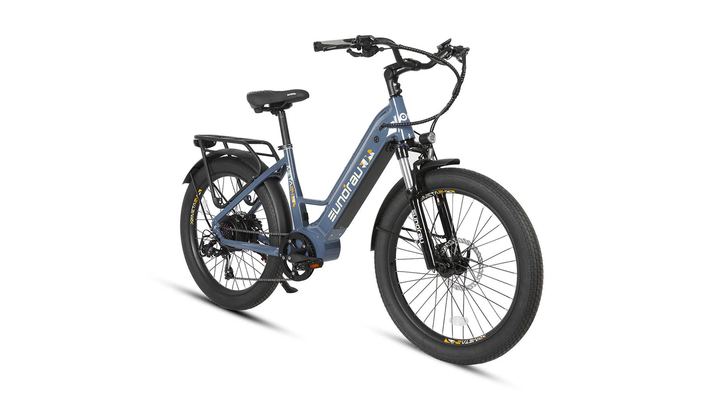 EUNORAU META 24-ST 2.0 Electric Bike – 500W Step-Thru City Commuter eBike