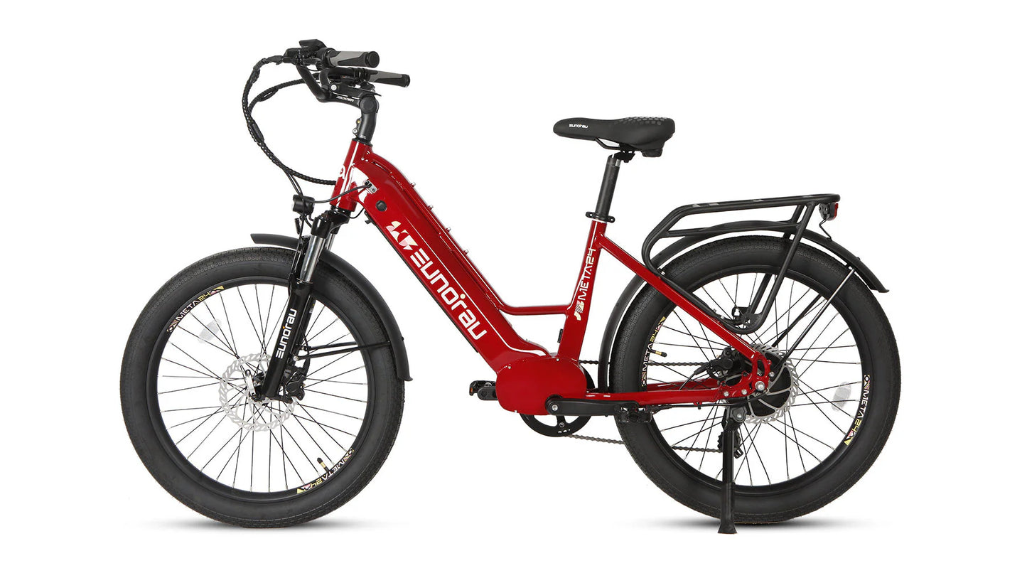EUNORAU META 24-ST 2.0 Electric Bike – 500W Step-Thru City Commuter eBike