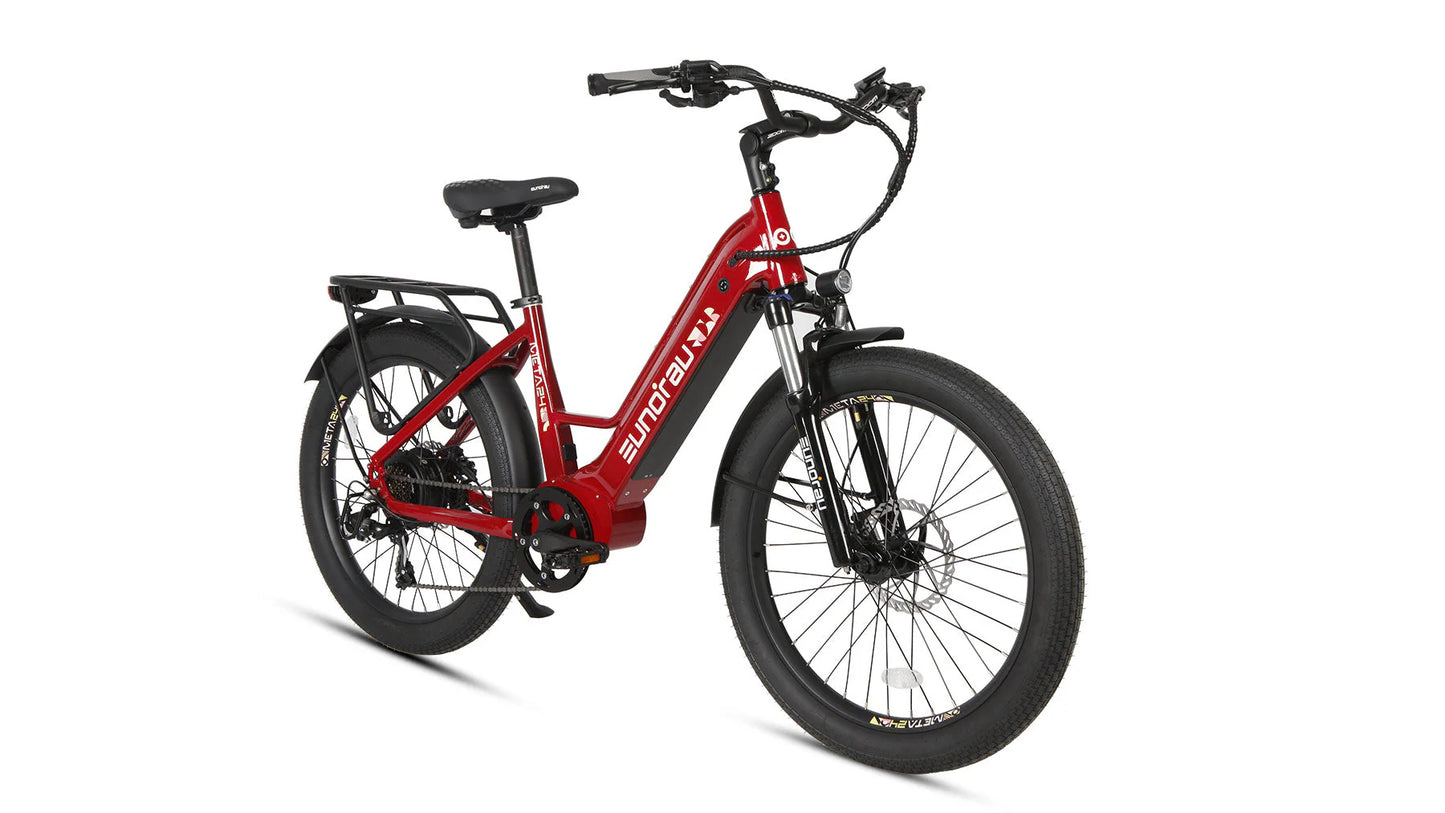 EUNORAU META 24-ST 2.0 Electric Bike – 500W Step-Thru City Commuter eBike
