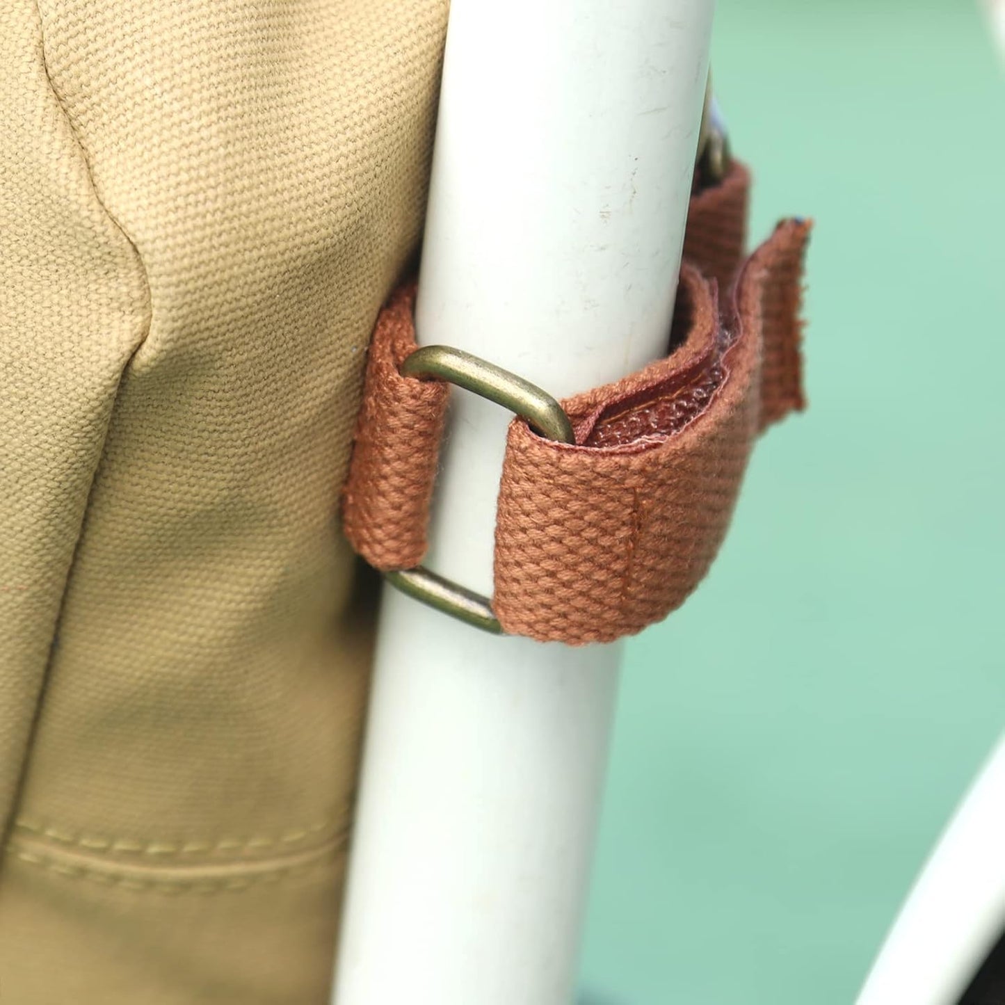 Cycling Bag Bicycle Triangle Frame Bag Bike Backpack Sling Bag (Khaki)