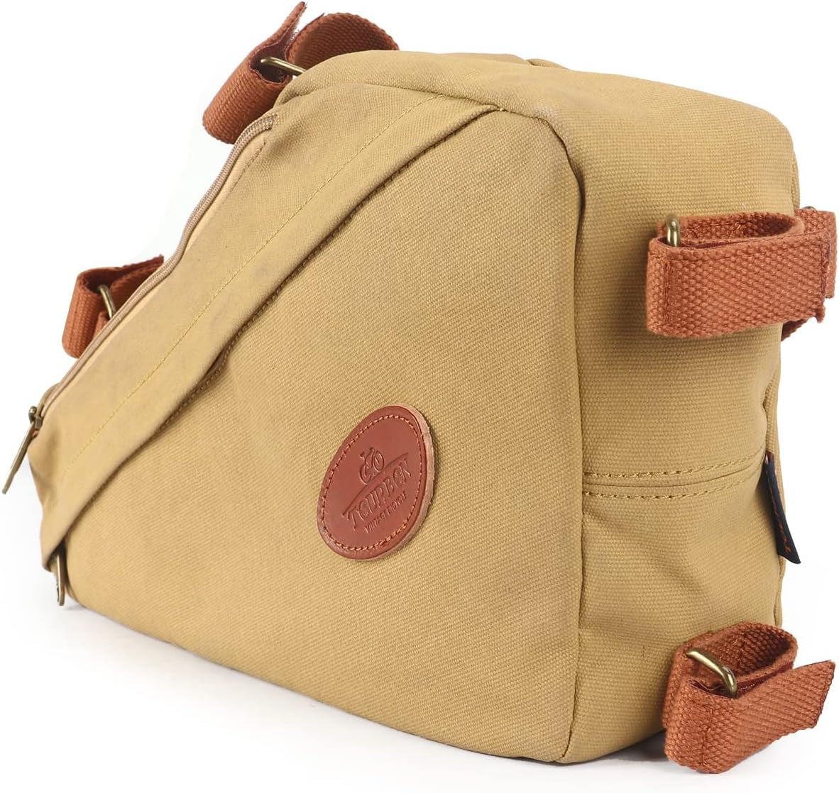 Cycling Bag Bicycle Triangle Frame Bag Bike Backpack Sling Bag (Khaki)