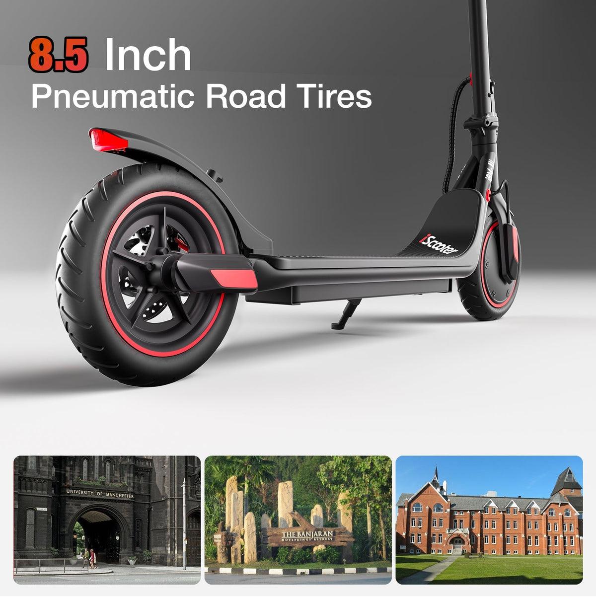 iScooter i8M Electric Scooter 15 Miles Long Range, 19 Mph Top Speed – photo 5