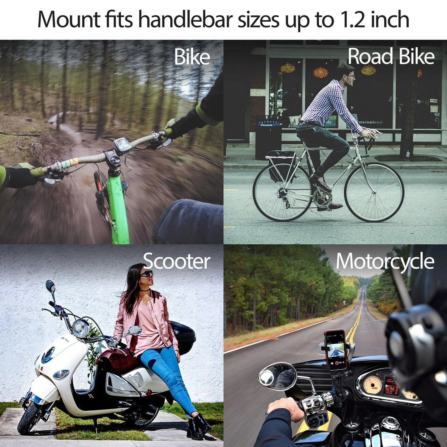 Bike Phone Mount Motorcycle Cell Phone Holder Bicycle Handlebar for Iphone