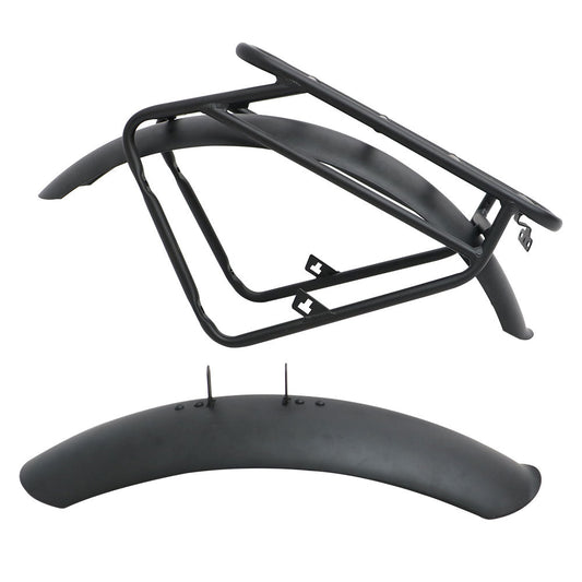 EUNORAU rack and fender set installed on fat tire e-bike