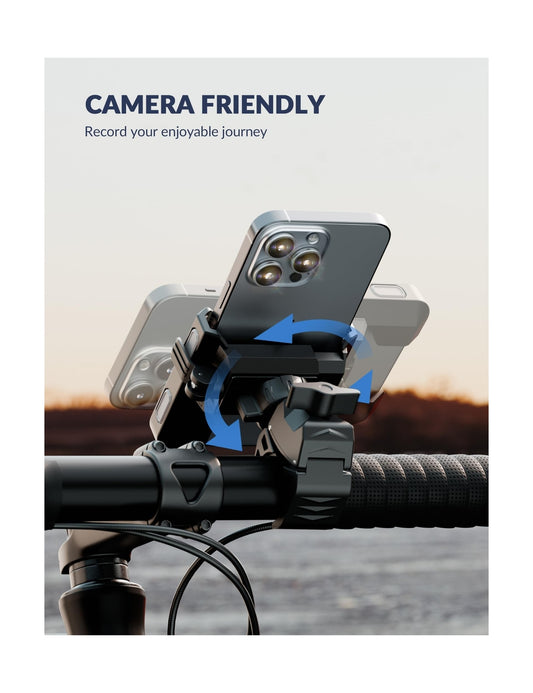 Bike Phone Mount for Electric, Mountain, Scooter, and Dirt Bikes [Camera Frie...