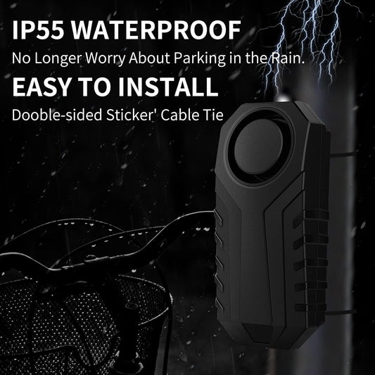 2 Pack Vibration Sensing Bike Alarm with Remote and Ultra Bright Smart Bike Tail Light with Turn Signals