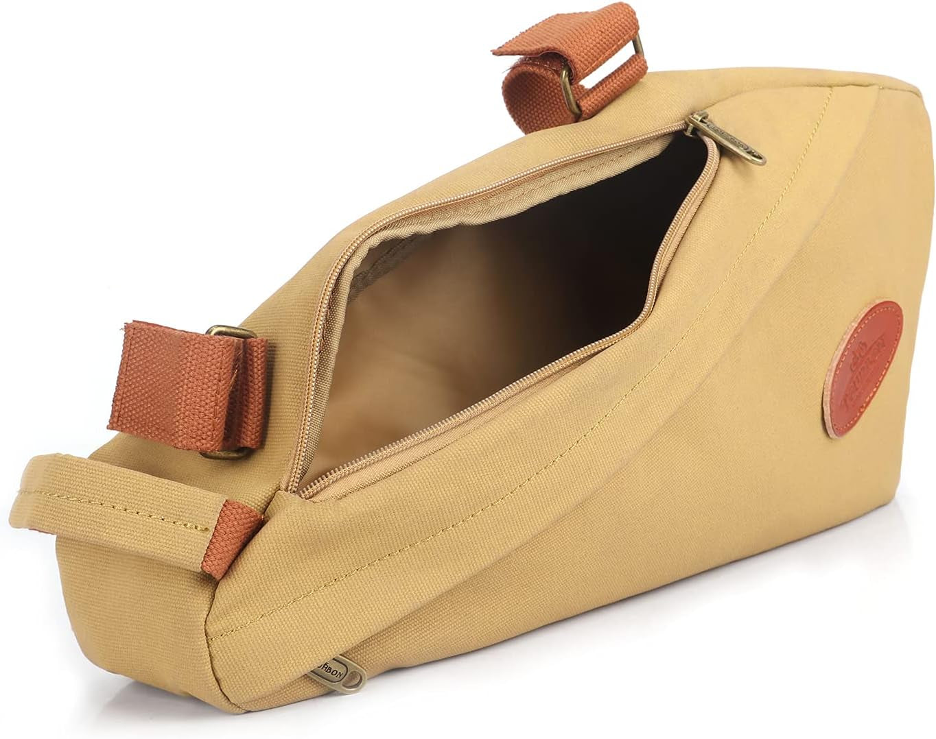 Cycling Bag Bicycle Triangle Frame Bag Bike Backpack Sling Bag (Khaki)