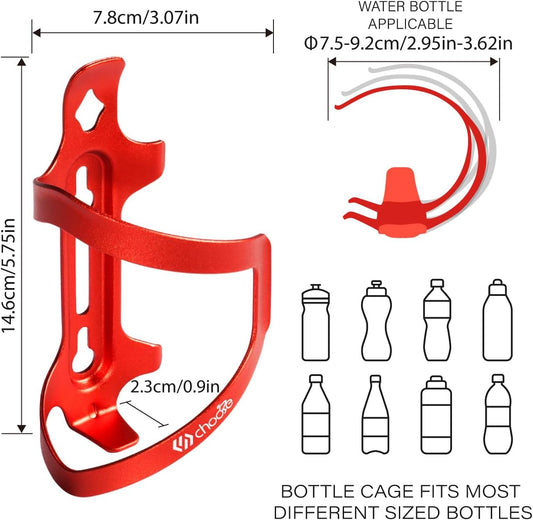 Bike Water Bottle Holder,Aluminum Bicycle Water Bottle Cage for Road Bikes Mountain Bikes 2-Pack