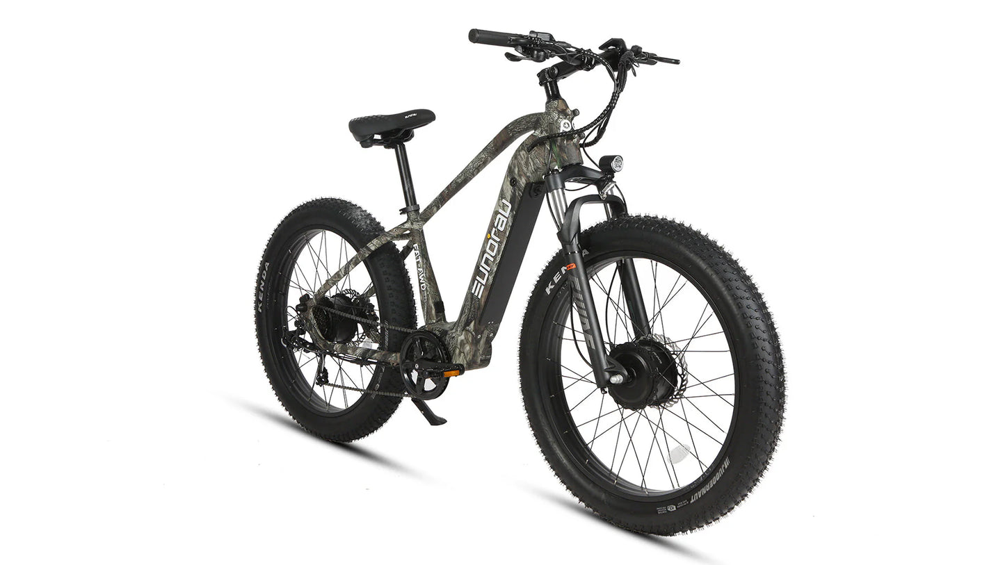 EUNORAU FAT-AWD 2.0 Electric Bike – Dual 750W All-Wheel Drive Fat Tire eBike