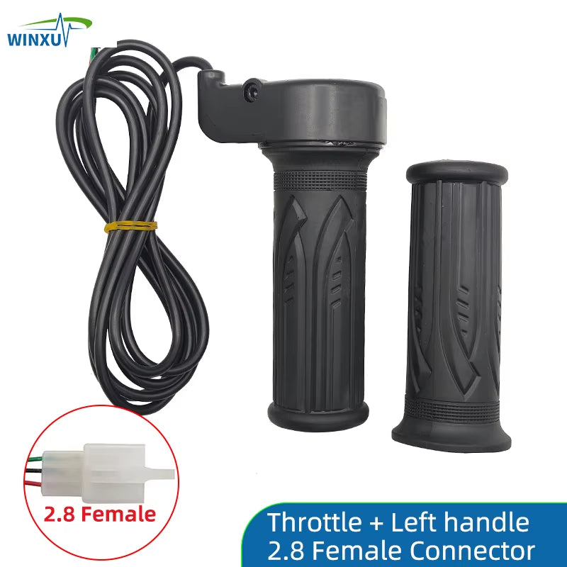 Electric Bicycle Twist Throttle Hall Sensor Turn Handle Accelerator 1.5M for Electric Scooter Ebike E-Bike Motorcycle Tricycle
