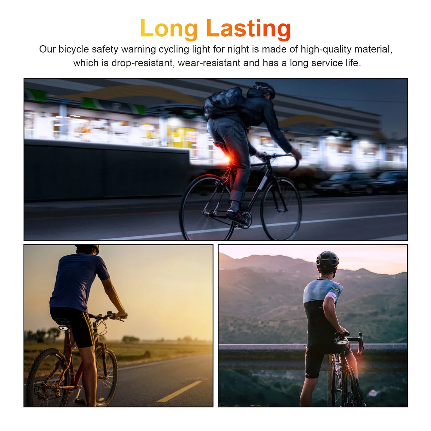 Bike Turn Signals Light, 100LM 5-In-1 Smart Bright Bike Rear Tail Lamp IPX2 USB Charge Waterproof Safety Cycle Night Light