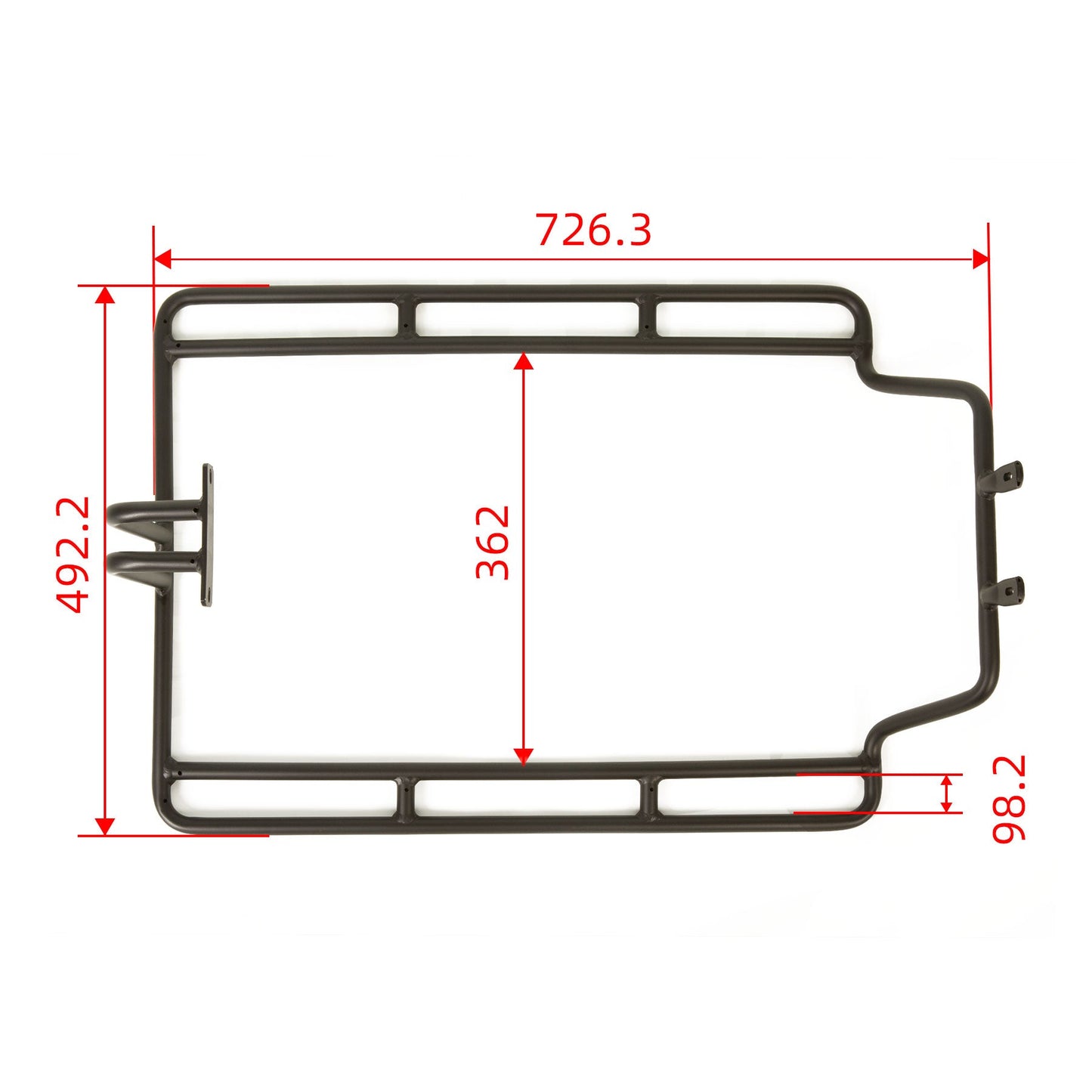 Handrail / Monkey Bar Black for Cargo Ebikes