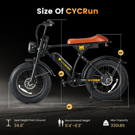 Cycrown Run Vintage Moped Ebike