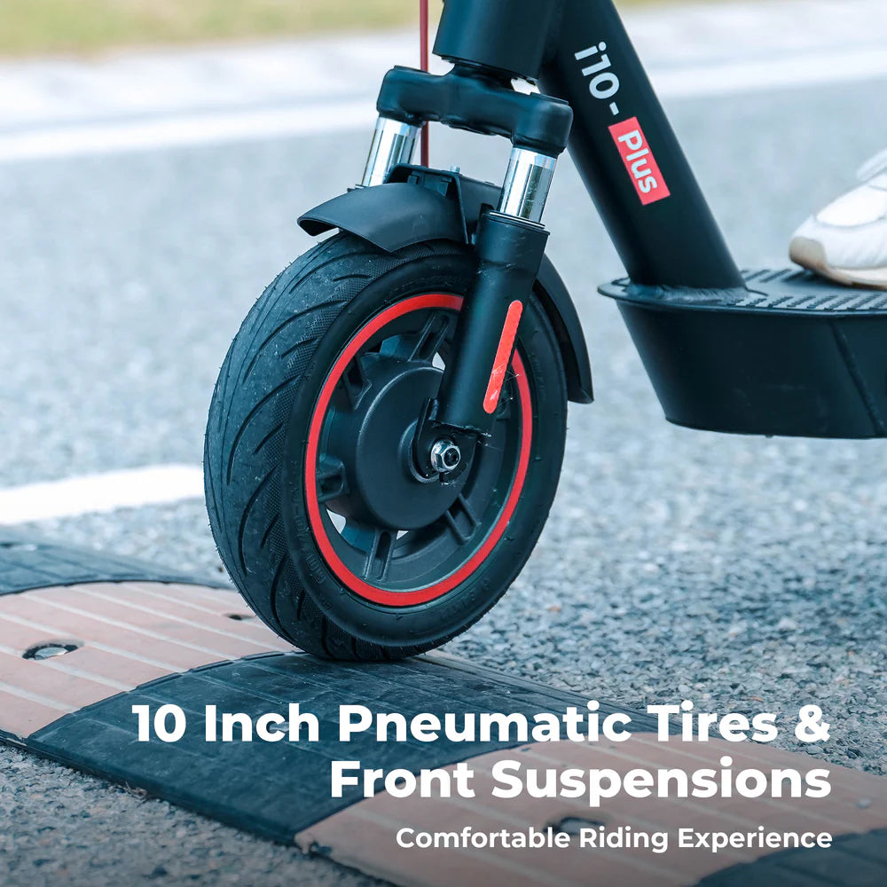 iScooter i10Plus 800W Motor E Scooter Foldable with 10" Pneumatic Tires