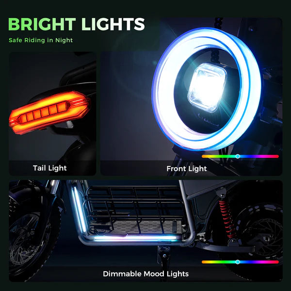 isinwheel H7Pro 1200W High-End Commuting Electric Scooter with Seat