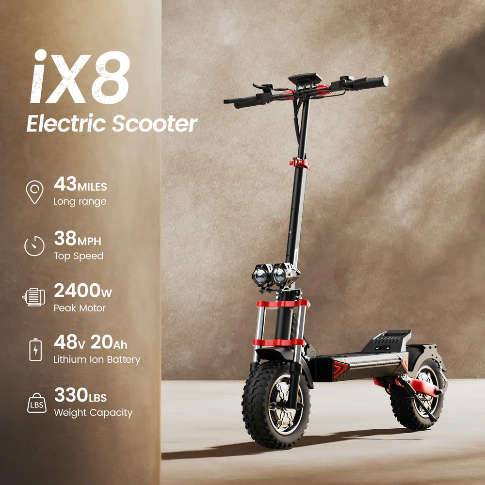 iScooter iX8 Off-Road Electric Scooter for Adults 2400W Dual Motor
