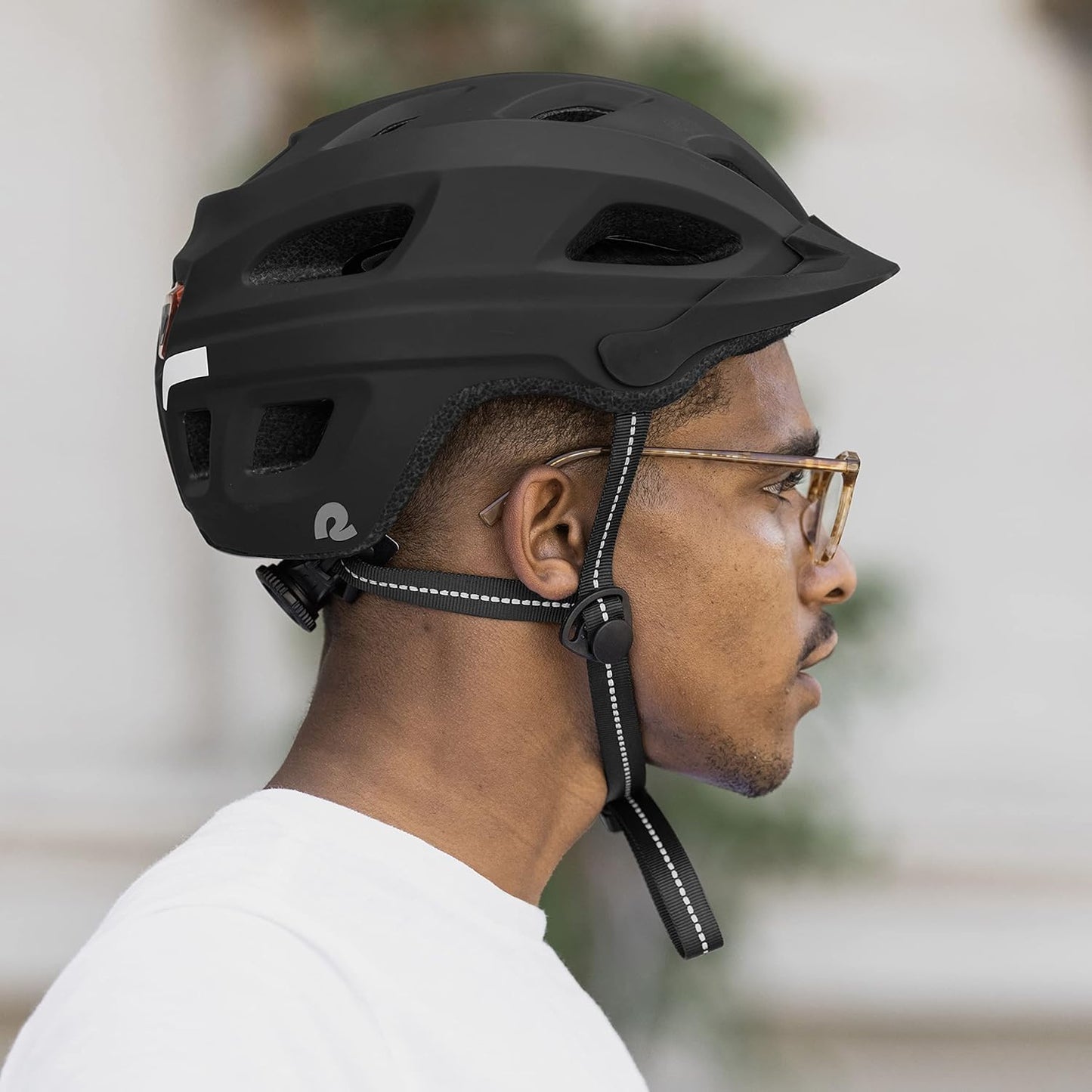 Lennon Bike Helmet with LED Safety Light Adjustable Dial & Removable Visor