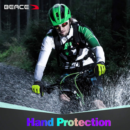 Cycling Bike Biking Gloves for Women(Colorful Night Glow) with Touch Screen-Full Finger Workout Road Mountain Bike Gloves Anti-Slip Silicone Palm