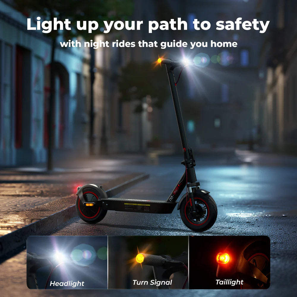 iScooter i10Plus 800W Motor E Scooter Foldable with 10" Pneumatic Tires