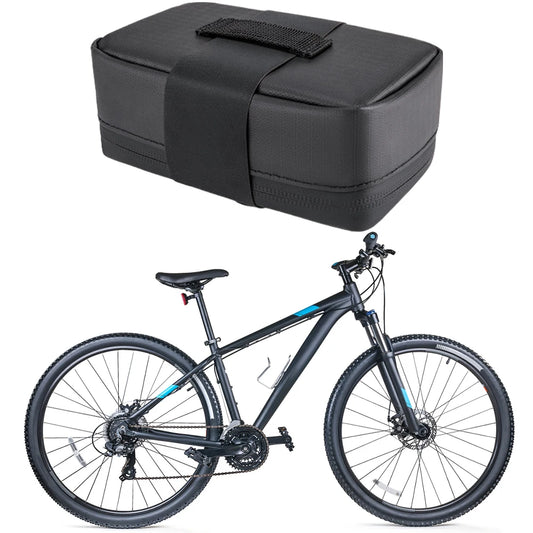 PU Bike Seat Bag Bike Saddle Bag Large Capacity Strap-On Bike Pouch Waterproof Multi-Compartments for Mountain Road Bikes