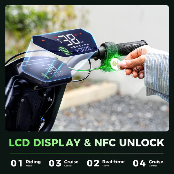 isinwheel H7Pro 1200W High-End Commuting Electric Scooter with Seat