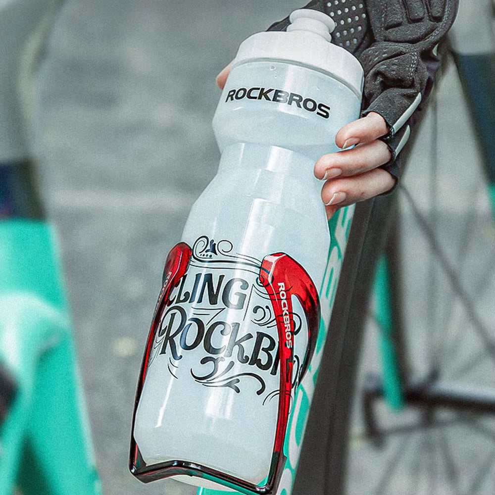 Bicycle Water Bottle Plastic Outdoor Running Sports Squeeze Mug Cycling Kettle Bike Cup with Bottle Bracket