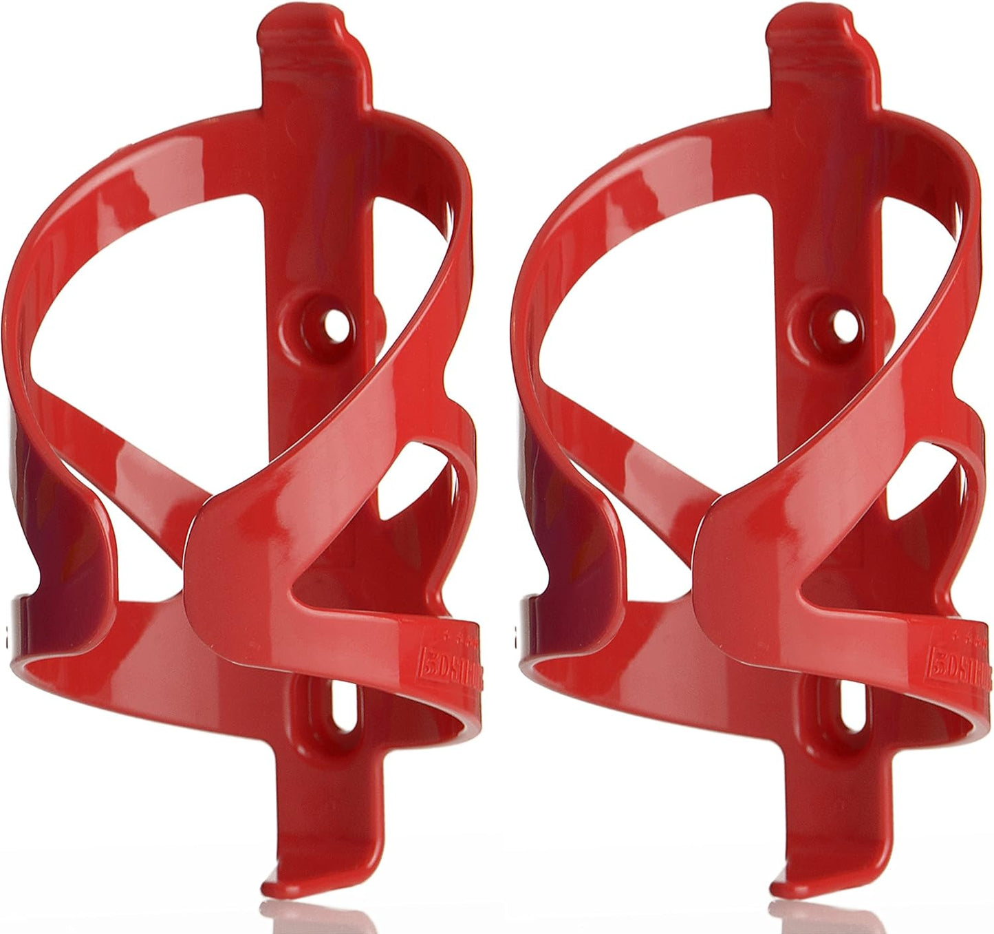 Bike Water Bottle Holder & Bottle Combo – 2-Pack 22 Oz Sports Squeeze Bottles with Pull Top Cap & Easy-Install Bike Cage – Made in USA – Brand