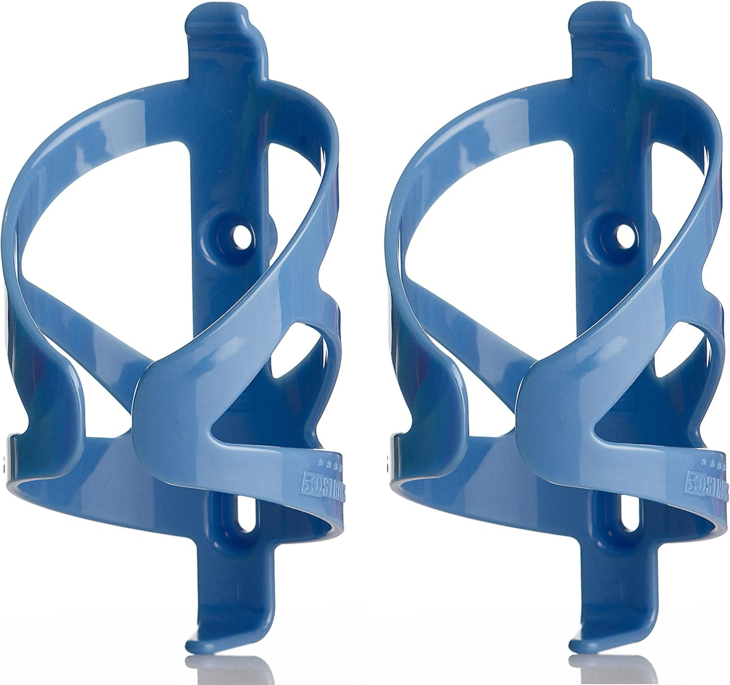 Bike Water Bottle Holder & Bottle Combo – 2-Pack 22 Oz Sports Squeeze Bottles with Pull Top Cap & Easy-Install Bike Cage – Made in USA – Brand