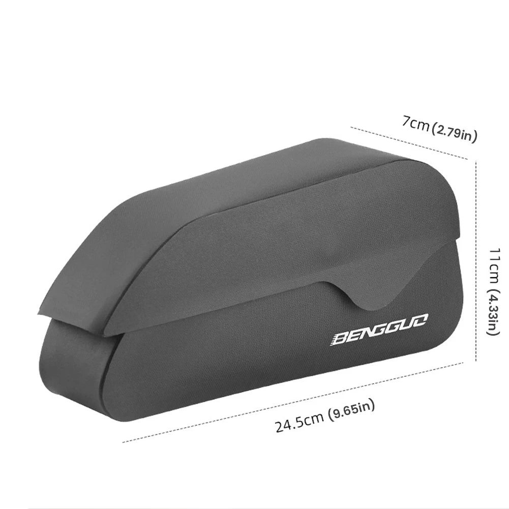 Bicycle Magnetic Lid Top Tube Bag Waterproof Bike Bag Bicycle Front Frame Bag for Mountain Road Bike