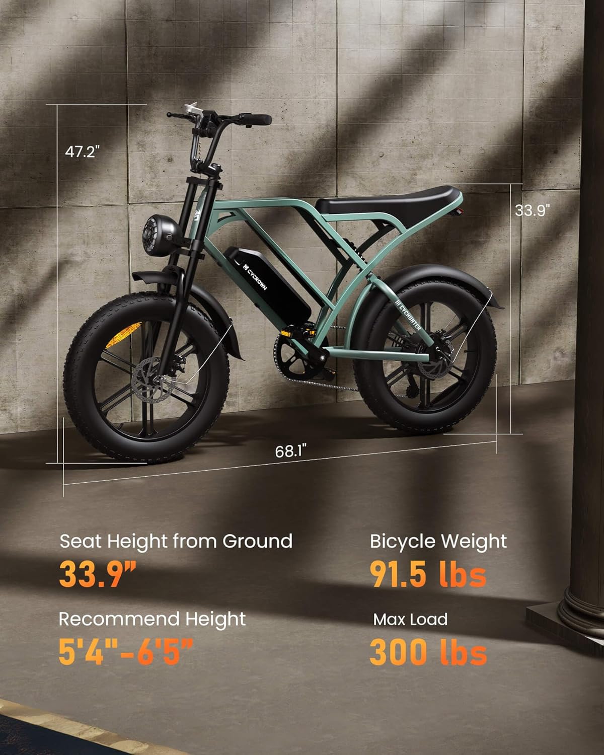 Cycrown Hunter Moped-Style Ebike