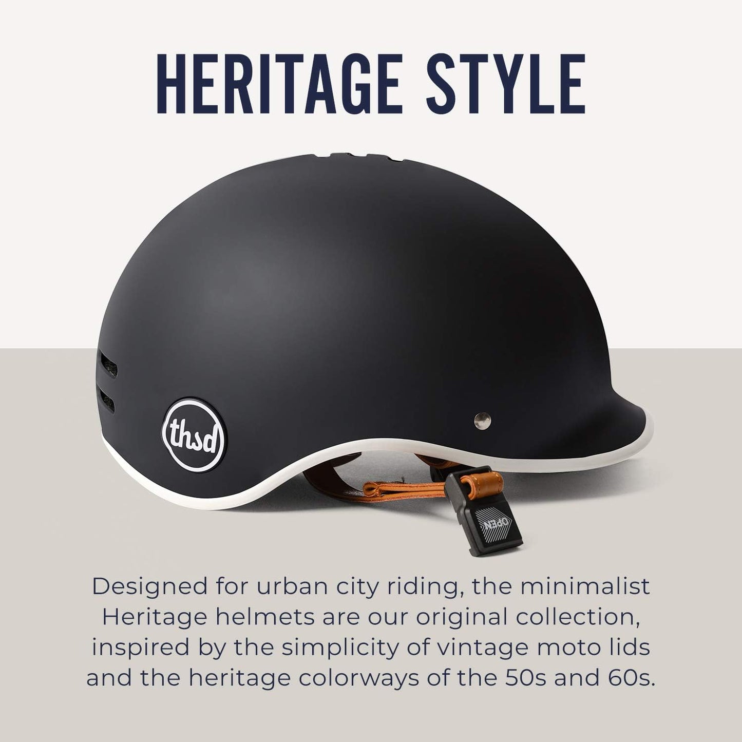 Heritage 1.0 Adult Bike Helmet; the Original Low Profile Retro Commuter Cycling Helmet Safety Certified for Bicycle Skateboard Skating Roller Skates; for Men & Women