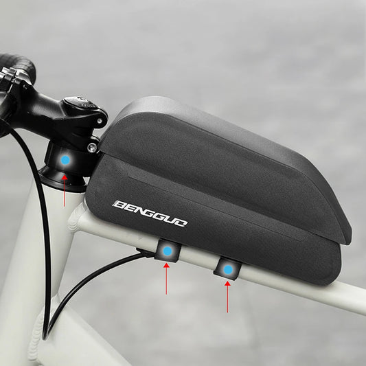 Bicycle Magnetic Lid Top Tube Bag Waterproof Bike Bag Bicycle Front Frame Bag for Mountain Road Bike