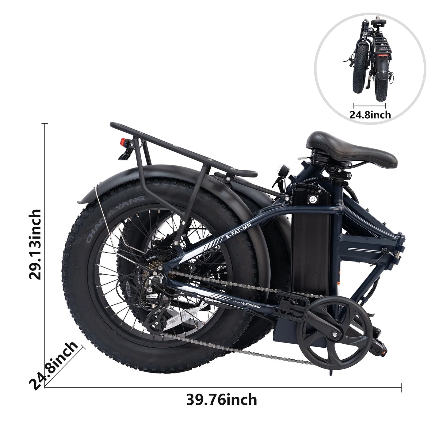 E-FAT-MN Electric Bike – 500W Foldable Fat Tire Commuter eBike