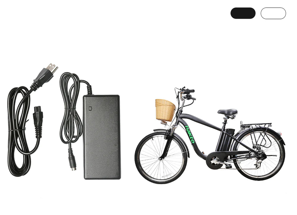 NAKTO Electric Bike Charger – Compatible with Camel, Elegance, Cruiser, Classic, Fashion, Mini Cruiser, Pony, City Stroller