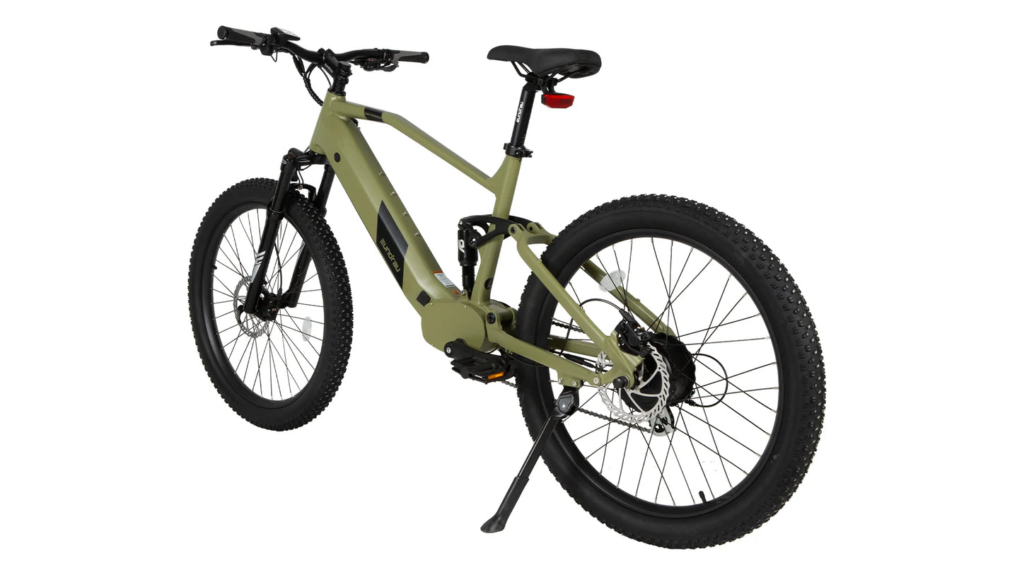 EUNORAU Defender Electric Mountain Bike – 750W Full Suspension Fat Tire eBike