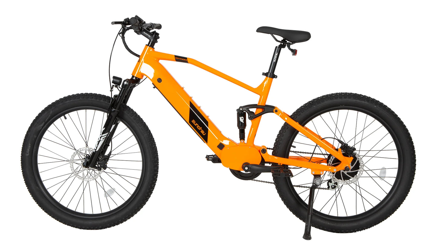 EUNORAU Defender Electric Mountain Bike – 750W Full Suspension Fat Tire eBike