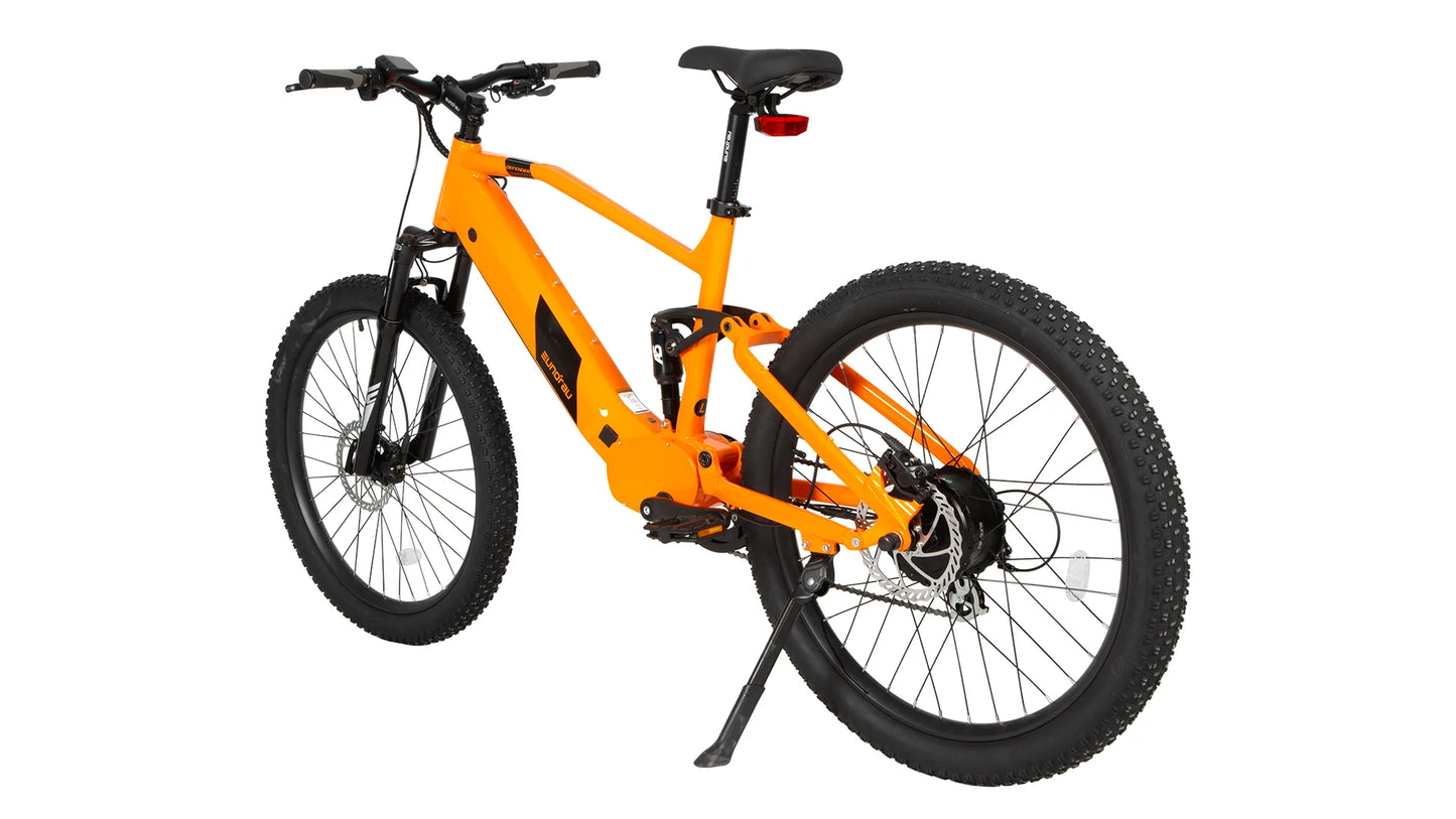 EUNORAU Defender Electric Mountain Bike – 750W Full Suspension Fat Tire eBike