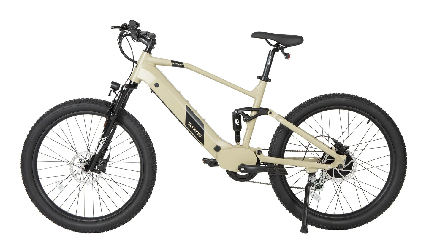 EUNORAU Defender Electric Mountain Bike – 750W Full Suspension Fat Tire eBike