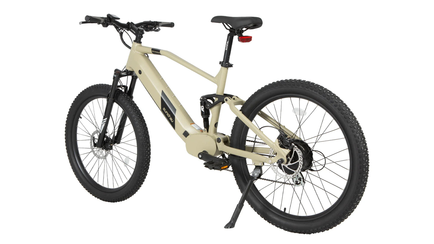 EUNORAU Defender Electric Mountain Bike – 750W Full Suspension Fat Tire eBike