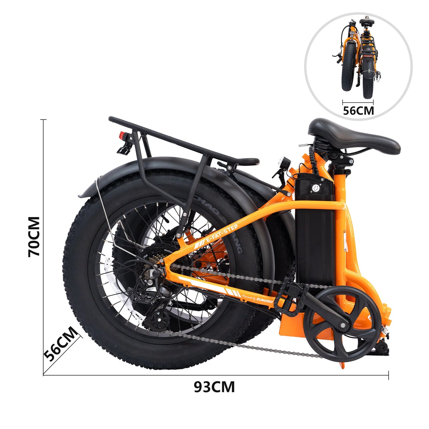 E-FAT-STEP Electric Bike – 500W Step-Thru Foldable Fat Tire eBike